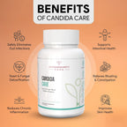 Autoimmunity Care Candida Care – Advanced Probiotics for Candida, Leaky Gut & Gut Health | Probiotics Supplement for Gut Cleanse, Acidity & Bloating Relief | Lactobacillus, Bifidobacterium & S Boulardii | 60 Dose