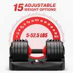 Adjustable Dumbbells Set All in One Free Weights Set for Home Gym | 25/26.5/52.5/55/85lbs Weights Dumbbells Set, 1 Sec Adjust Weights with Anti-Slip Handle for Home Fitness