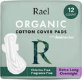 Rael Sanitary Pads Organic Overnight 12 pieces