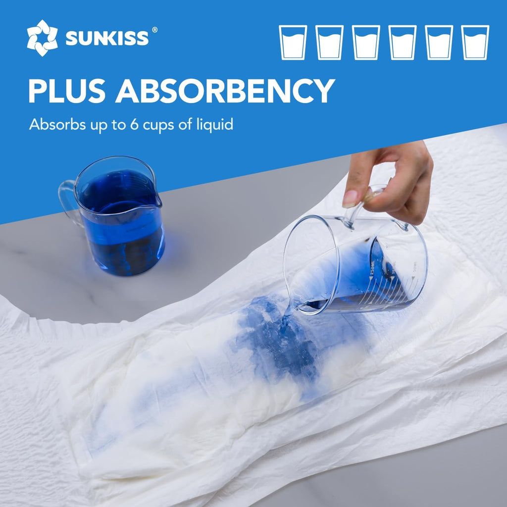 SUNKISS TrustPlus Incontinence and Postpartum Underwear for Men and Women, Disposable Protective Underwear with Overnight Comfort Absorbency, XLarge, 16 Count