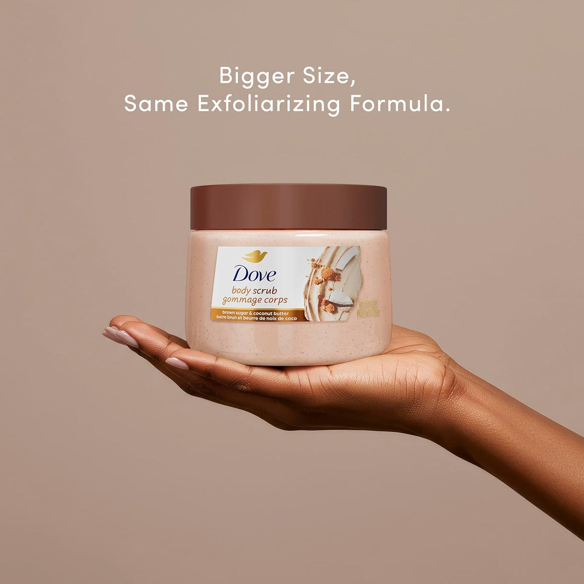 Dove Body Scrub Brown Sugar & Coconut Butter, 15 oz | Exfoliating body scrub that buffs away dull skin and deeply nourishes for soft, smooth and radiant skin