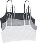 Hanes Women's String Bralette Pack, 3-Pack, Cotton Sports Bralette Bras for Women, Solid or Assorted Wireless Bras