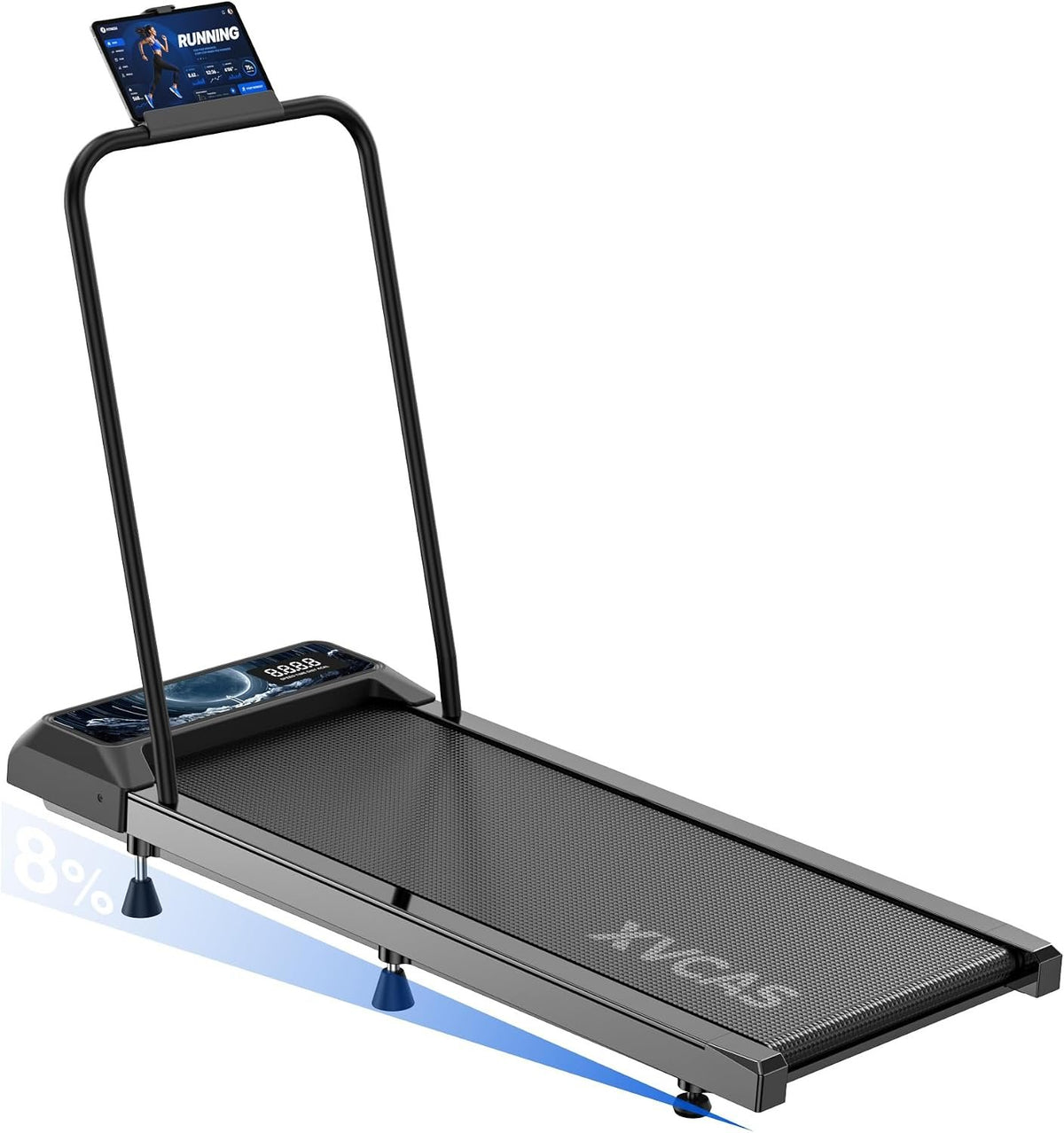 Walking Treadmill Pad with 0–5-8% Incline, 2.5HP | Compact Treadmill，Perfect for Running, Walking & Under-Desk Use，Quiet Operation for Home or Office