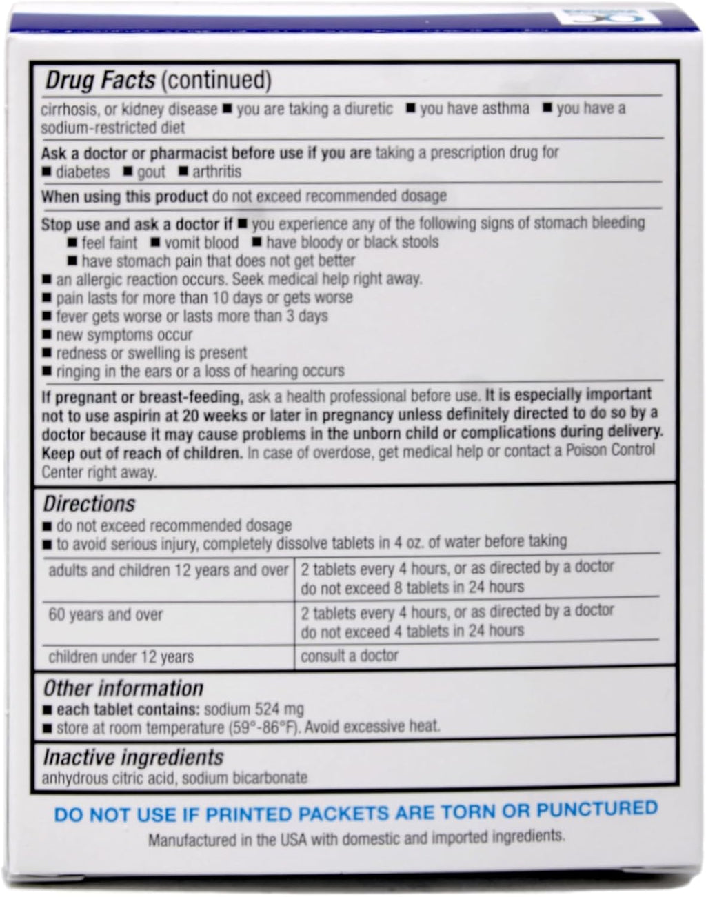 Quality Choice Effervescent Pain Relief, Original Flavor, Buffered Aspirin (NSAID) Pain Reliever and Fever Reducer, 36 Tablets (Pack of 2)