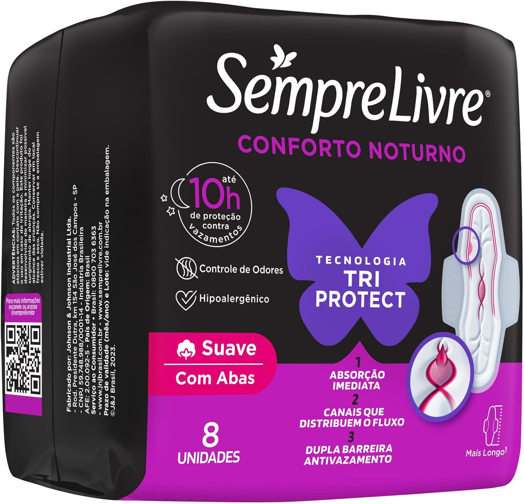 Sempre Sanitary Pads With Wings 8 pieces