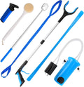 CAidRE 7PC Hip Kit, Hip Kit for Seniors Total Hip Replacement Prime, Mobility Aids with Reacher Grabber,Shoe Horn,Sock Aid,Leg Lifter,Shower Brush,Back Scratcher,Car Handle Assist for Surgery Recovery