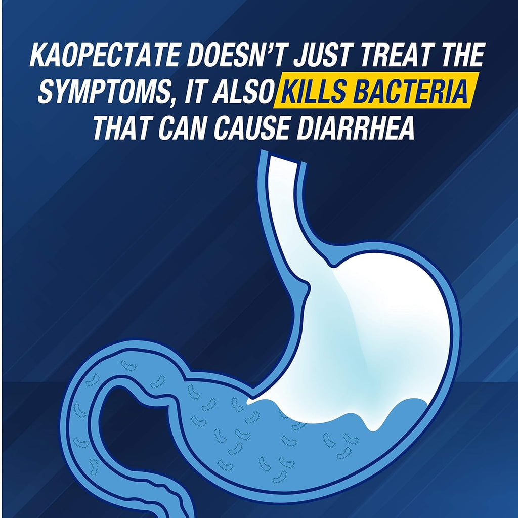 Kaopectate Multi-Symptom Diarrhea Medication for Adults, 11oz, Vanilla | Upset Stomach Relief, Bismuth Subsalicylate Anti Diarrhea Medicine
