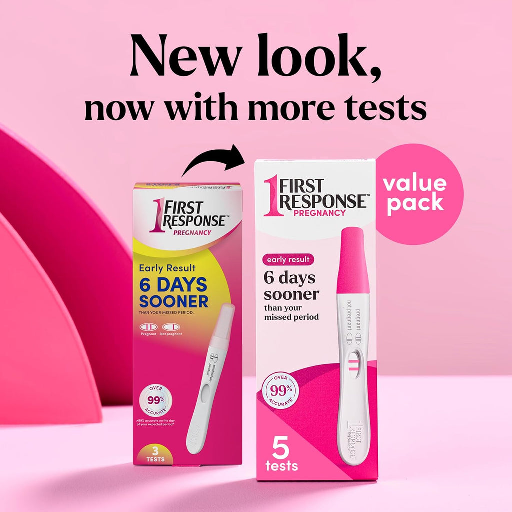 First Response Early Result Pregnancy Test, 5 Count Pack of 1,White