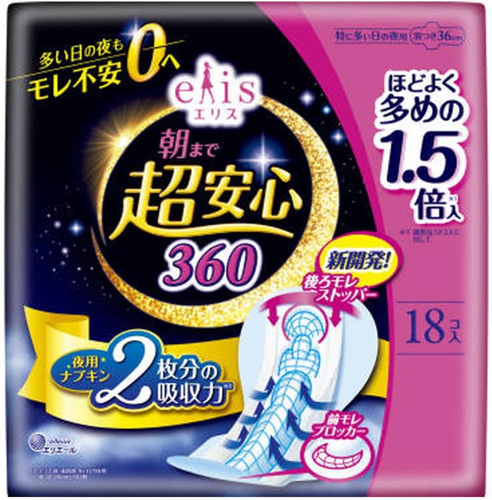 Elis Sanitary Pads With Wings Large Pack 360 pieces 36cm