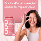 HealthyHey ODO Vaginal Probiotics for Women pH Balance with Prebiotics & Lactobacillus Probiotic Blend - Vaginal Health Supplement - Promote Healthy Vaginal Odor & Vaginal Flora - 60 Veg Capsules