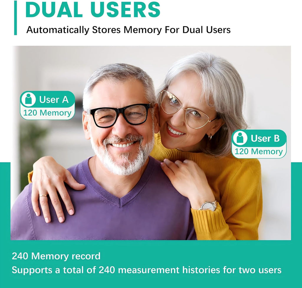 Oklar FDA Cleared Blood Pressure Monitor Upper Arm BP Machine for Home Use | Clinical Accuracy, 2x120 Memory, Large LED Display & 8.7"-15.7" Adjustable Cuff, Dual Power for Home & Travel, Black