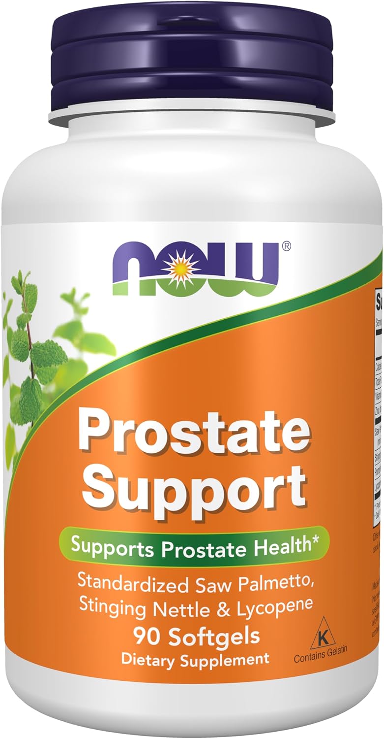 NOW Foods Supplements, Prostate Support, Prostate Support, with Standardized Saw Palmetto, Stinging Nettle & Lycopene, 90 Softgels