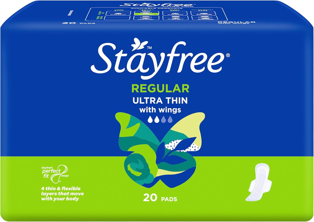Stayfree Ultra Thin Regular Pads With Wings 20 Pack