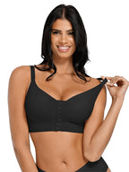 Bra for Women Front Closure Bras Full Coverage with Adjustable Straps | Wire-Free Feeding Bra for Feeding Mothers, Post Surgery Bras for Recovery & Support (S, Dark Skin)