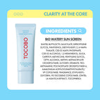 TOCOBO Bio Watery Sunscreen SPF 50 Broad Spectrum Korean Facial Sun Cream, Hyaluronic Acid, Lightweight Daily Face Sunblock,Vegan, Korean Skincare 1.35 fl oz