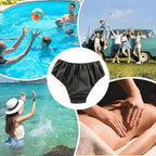 10 Pieces Unisex Disposable Non-Woven Fabric Underwear for Travel, Camping, Spa (Black)