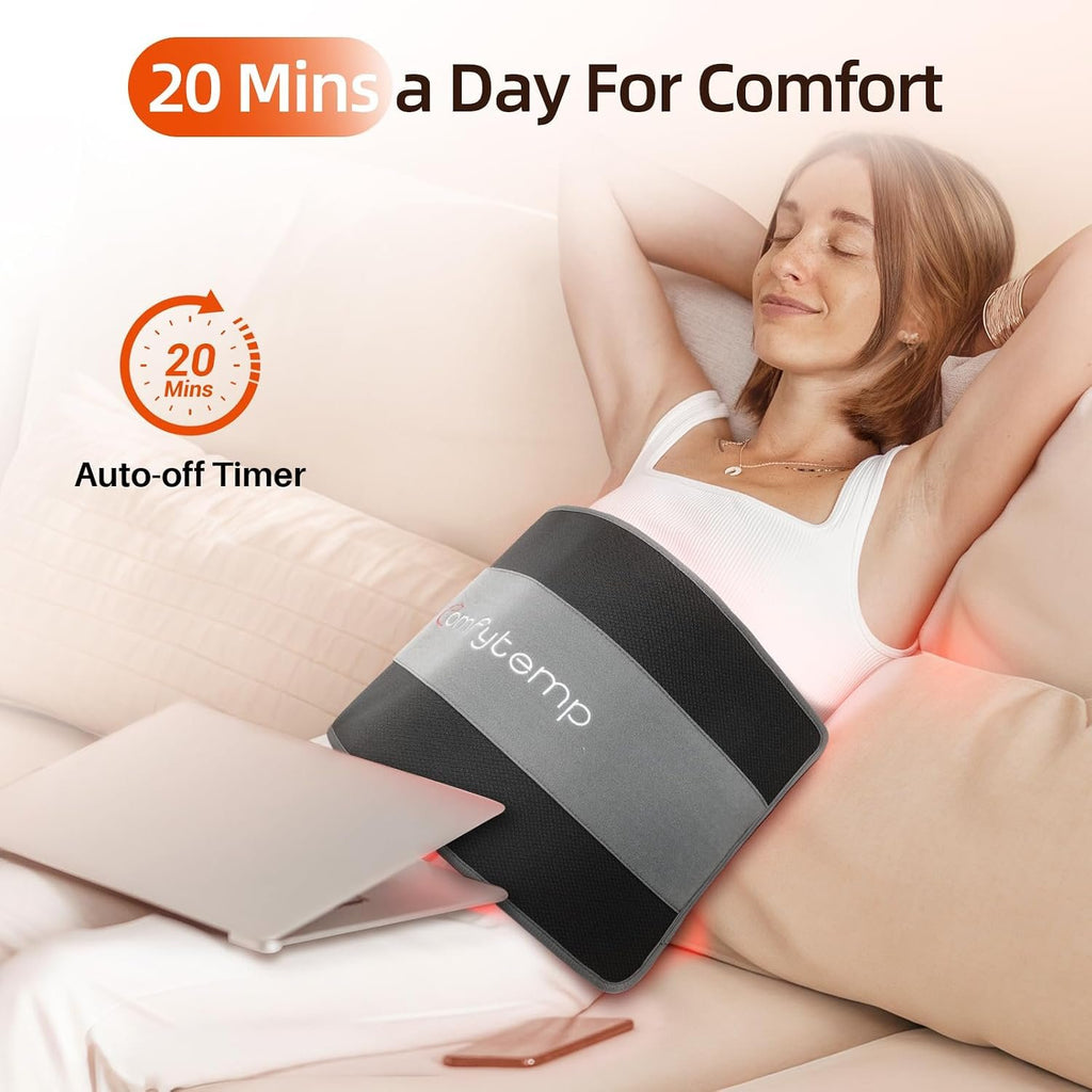 Comfytemp Red Light Therapy Pad for Body, 24'' x 12'', 660nm & 850nm