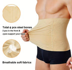 HSR Men's Waist Trainer Belt - Breathable Nylon, Double Layer Seamless Design for Abdominal Control, Abdominal Control Shaper, Tummy Control Shapewear (Fits Waist : 30 to 39 Inch)