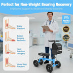 WHLICKS Foldable All Terrain Knee Scooter for Adults for Foot Injuries