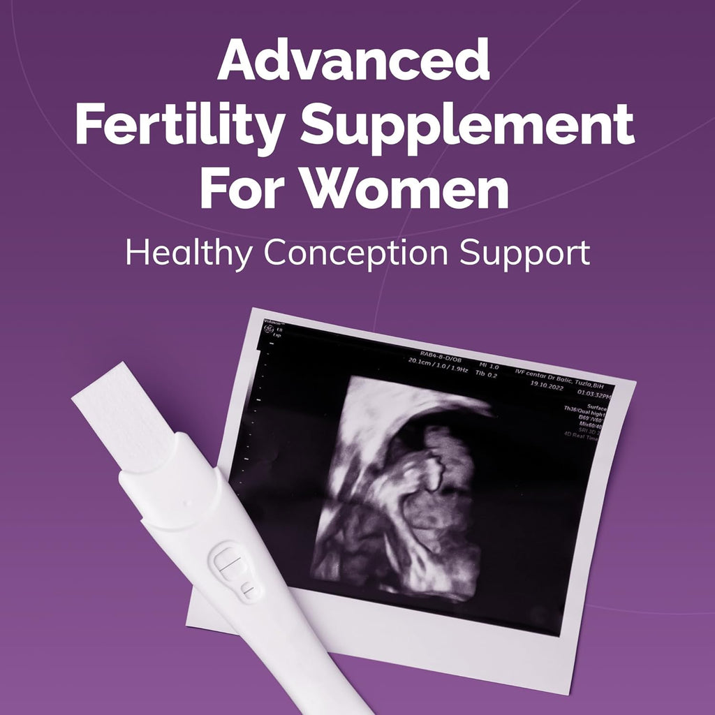 Conceive Plus Women's Fertility Support - Supports Menstrual Regularity & Hormonal Balance - Fertility Supplements for Women with Folate, Vitamin C, Zinc, & Inositol - Prenatal Vitamins - 60 Capsules