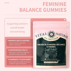 Premium Feminine Balance Gummies,Improve Immune,Promotion of Women's Health,Vegan,Hawaiian Pineapple Flavor Supports Vitality & Gut Health-60 Gummies-30 Servings