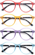 Reading Glasses Women Lightweight Stylish Readers Cute Cheaters Glasses w/Spring Hinges Eyeglasses for Reading 4 Pack