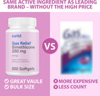 Curist Simethicone 250 mg Softgels (300 Count) Gas, Bloat, Digestive Relief
