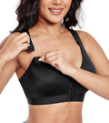 Lemorosy Post-op Bra with Front Closure for Women Plus Size Without Underwire Adjustable Sports Back Comfort Support
