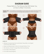 FeelinGirl Waist Trainer Belt Cincher Corset Tummy Control Faja Body Shaper
