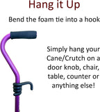 Cane Holder Clip for Walkers, Rollators & Wheelchairs, 3-Pack