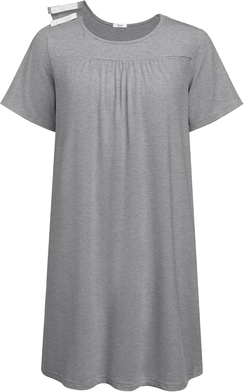 Deyeek Hospital Gowns for Women Tear Away Snap Open Back Post Surgery Dress