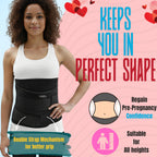 Camby 3 in 1 Postpartum belt after delivery for Post pregnancy Recovery | After Normal/C-section delivery | Maternity Abdominal Binder | Postnatal shapewear (Free Size) (Black)