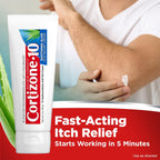 Cortizone-10 Maximum Strength Soothing Aloe Itch Relief Cream, 1% Hydrocortisone, Fast-Acting, Anti-Itch Cream for Bug Bites, Rash, Eczema, Psoriasis, Poison Ivy, Oak, Sumac & More, 2 oz