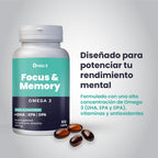 by Brudy Lab - Focus & Memory - High Dose Nootropic - Omega 3 High in DHA, EPA and DPA, Vitamin A, Lutein and Zeaxanthin - Memory and Concentration Aid - 60 Capsules