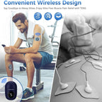 Wireless TENS Unit Muscle Stimulator, Pain Relief, Model U8PRO | Dual Channel Wireless TENS Machine, Pocket Size, 6 Modes 16 Intensities, Sciatica Back Relief, Travel Use, Gift for Men Women