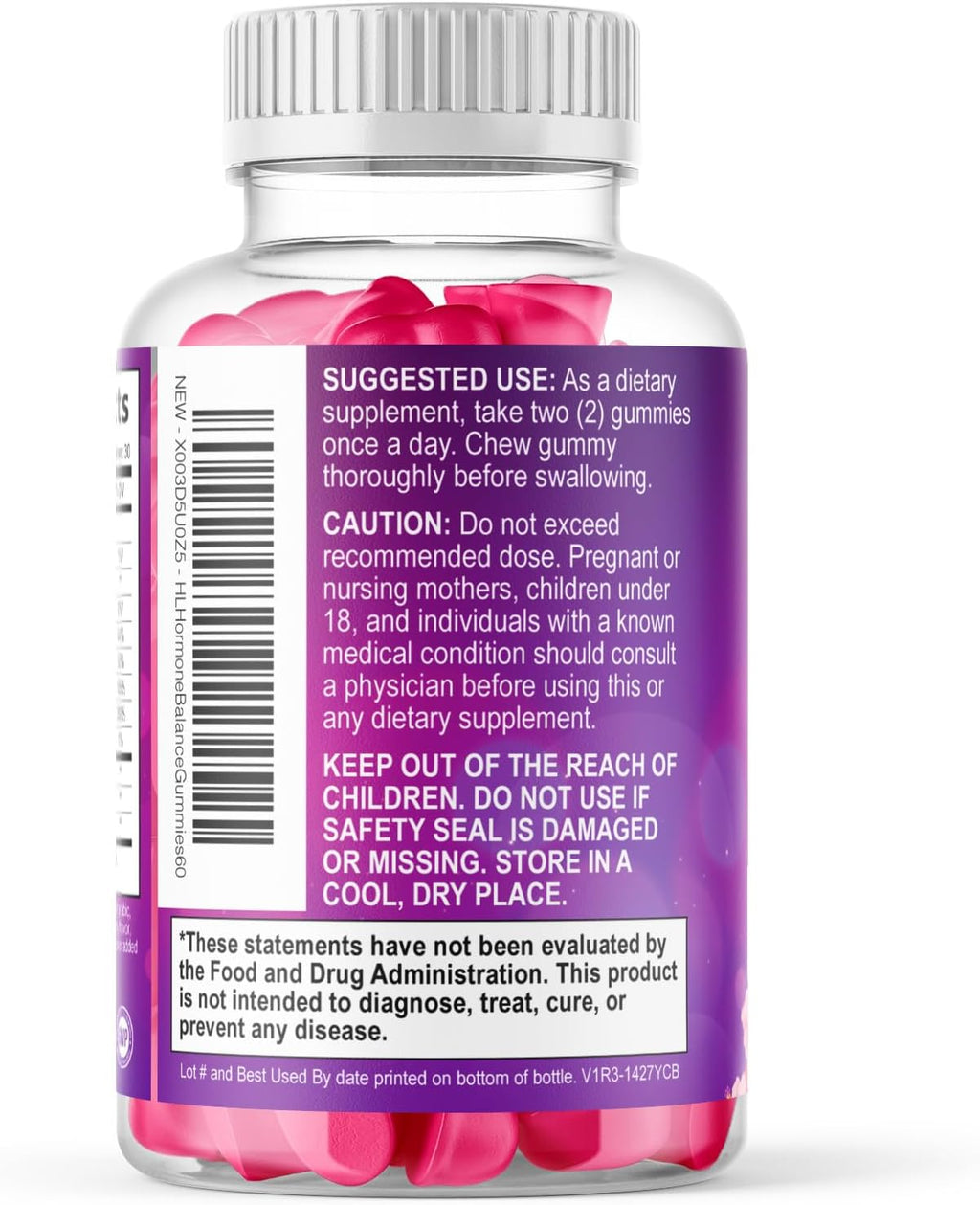 Menopause Supplements for Women - Natural Menopause Relief Support, Hormonal Balance & Hormone Support for Night Sweats, Hot Flashes & Mood Swings - 60 Vegetarian Gummies