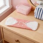 Healeved 2pcs Washable Reusable Cloth Period Pads Xl 25x33cm Coral Pink with Wings for Heavy Flow Postpartum Female Incontinence and Urine Leakage Maternity Care at Home and Travel