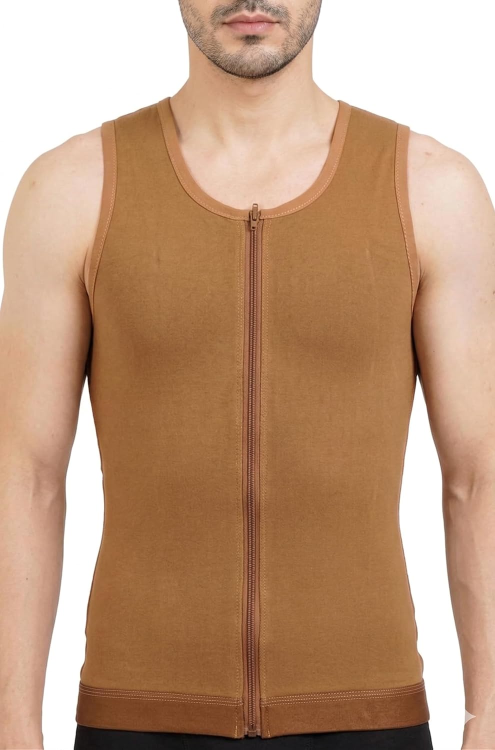 Gynecomastia Full Vest Medical Compression Jacket for Post Surgery Chest Support – Breathable Adjustable Recovery Jacket Medical Compression Full Supporter Post Operative Vest Support 1pcs