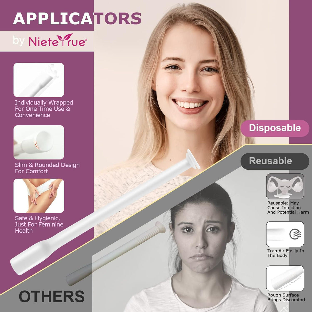 Nieteyrue Applicators and Syringes Disposable Individually Wrapped