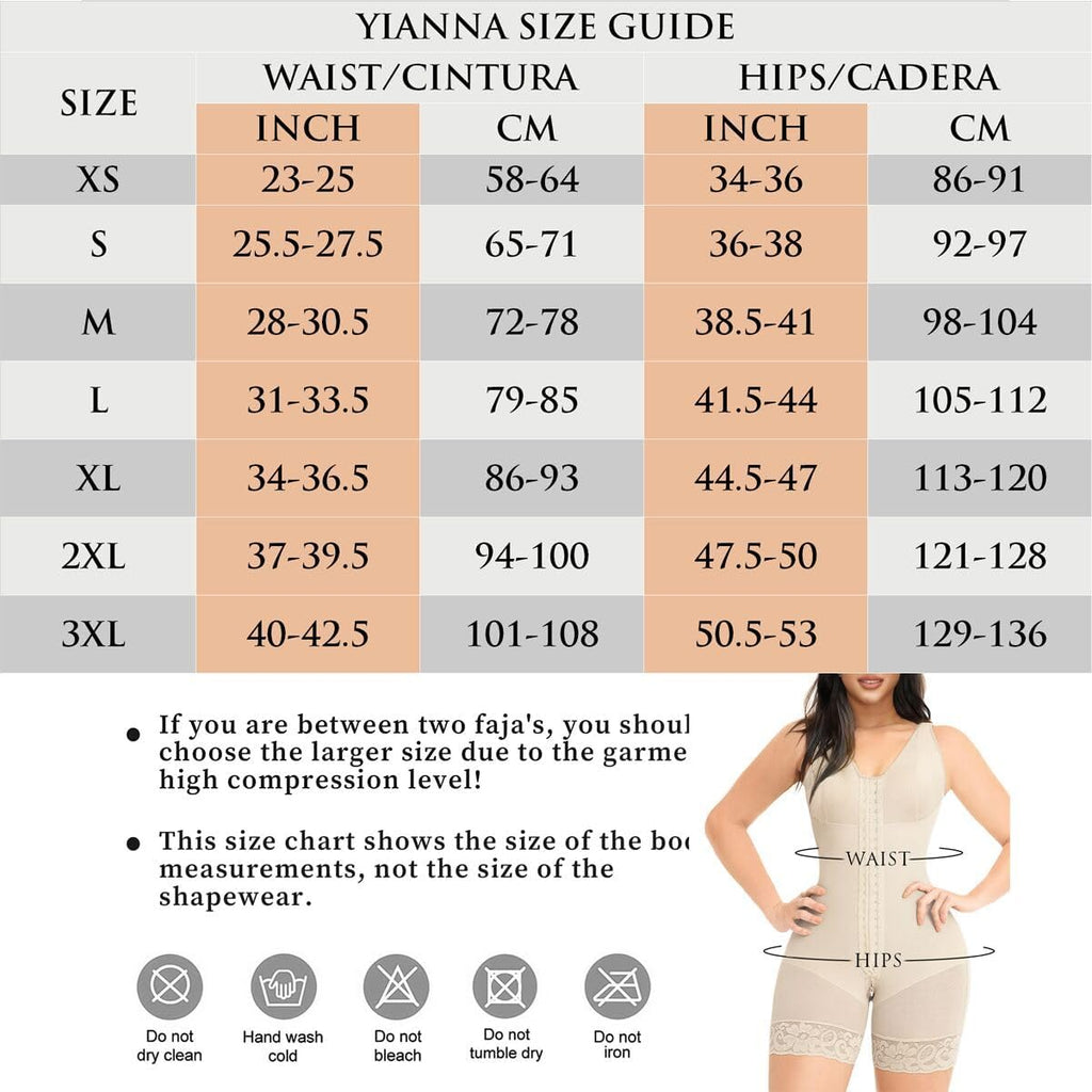 YIANNA Fajas Colombianas Shapewear for Women Tummy Control Butt Lifter with Zipper Crotch Postpartum Body Shaper