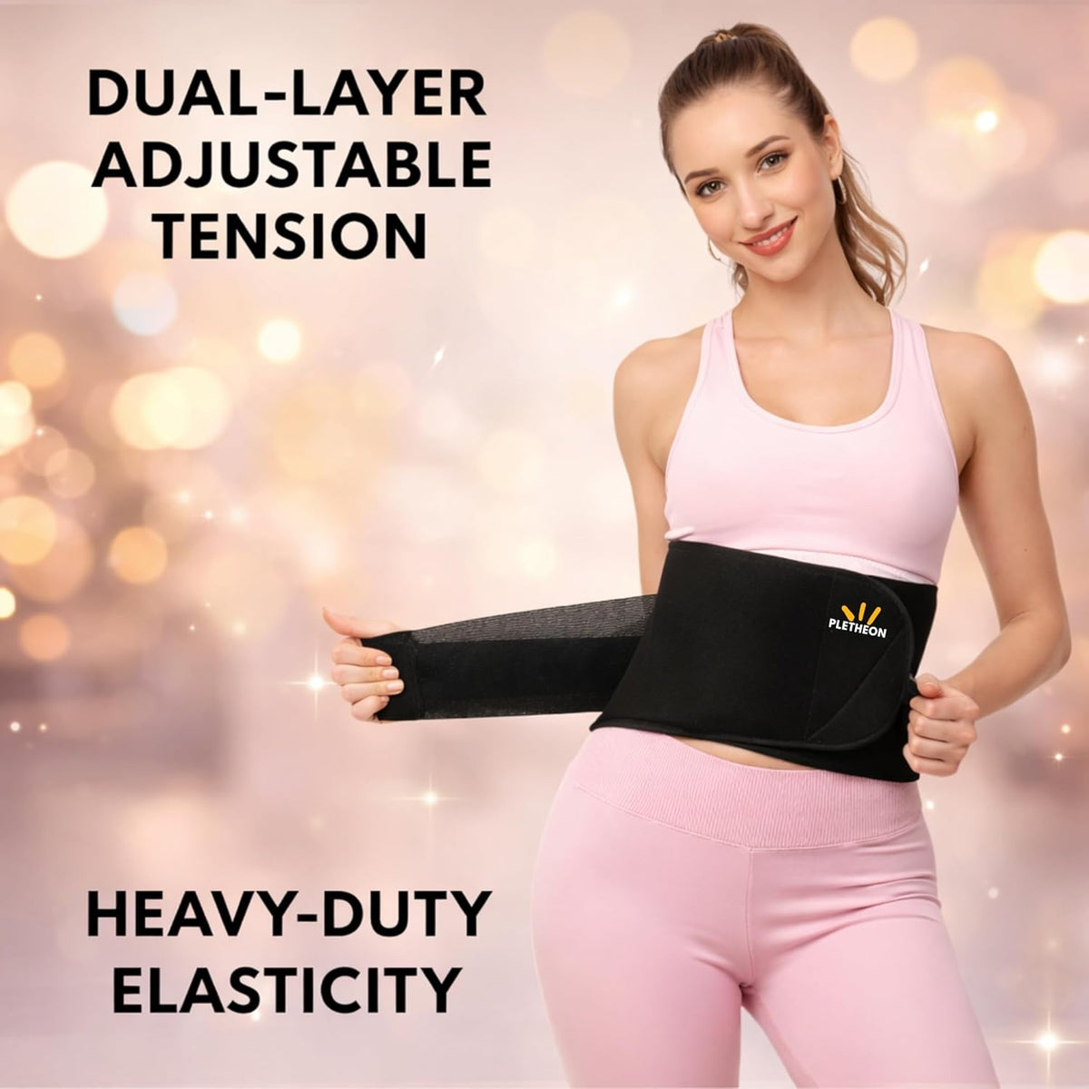 PLETHEON Post Pregnancy Waist Clincher | 3 in 1 Postpartum Belt for Women | Tummy Control Abdominal Binder | Back Support, Belly Compression | Slimming Shapewear Corset for Recovery