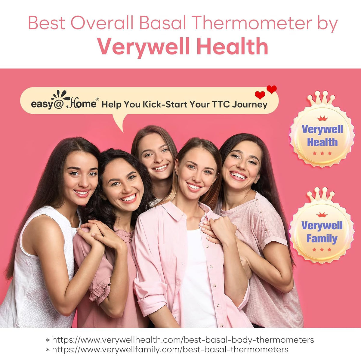 easy@Home Bluetooth Basal Body Thermometer for Adults - Fertility Prediction