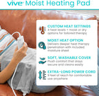 Vive Moist Heating Pad - Electric Heated Warming Hot Wrap for Heat Therapy