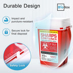 Sharps Container - Small Sharps Containers for Home Use, Travel & Disposal