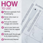 Disposable Plastic Vaginal Cream Applicators - Threaded End to Fit OTC Gel or Cream Products - Accurate Dosage Markings Measurements - 40 Pack. Made in USA.