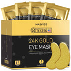 Maskiss 24K Gold Under Eye Patches (15 Pairs), Eye Mask, Collagen Skin Care Products, Eye Patches for Puffy Eyes, Eye Masks for Dark Circles and Puffiness