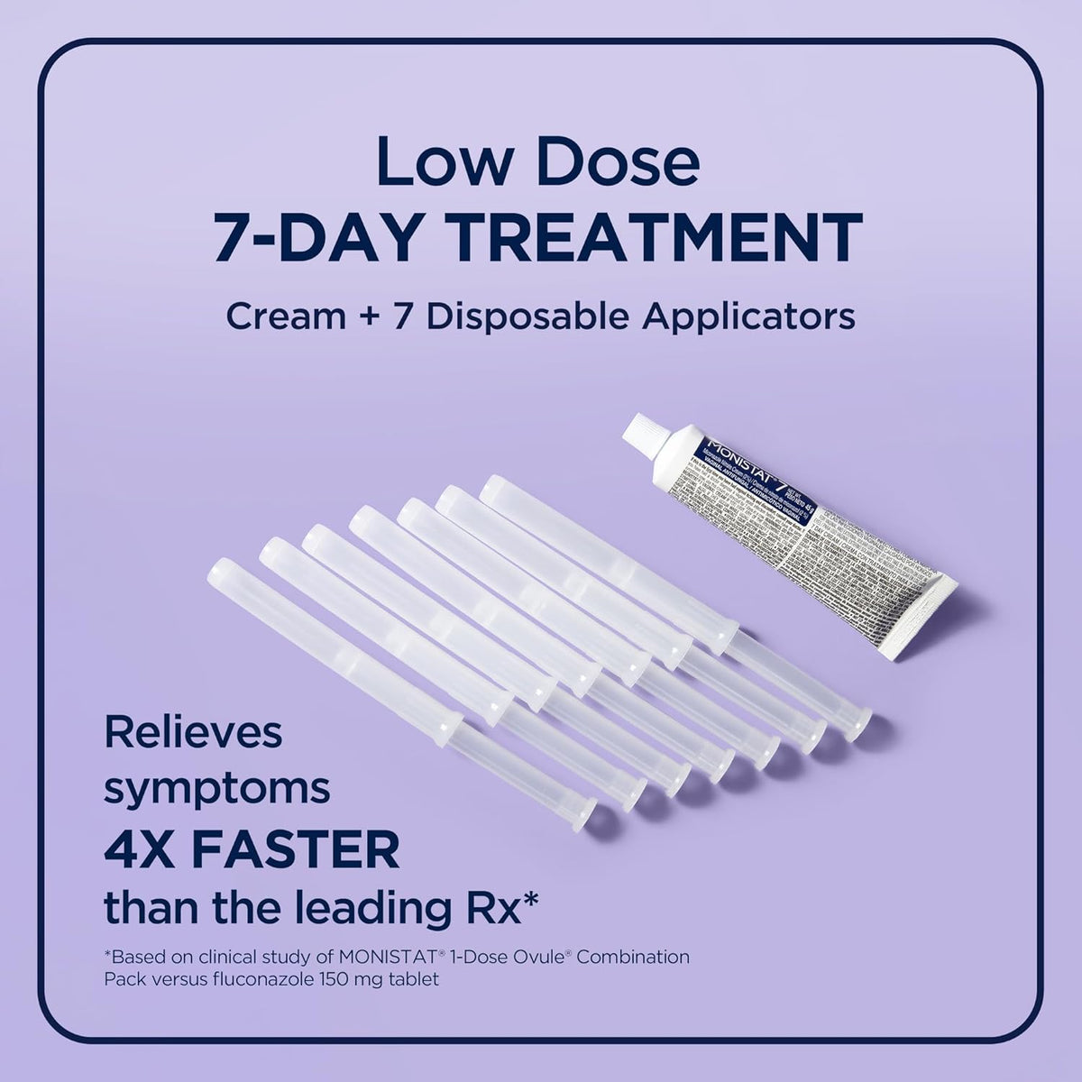 Monistat 7-Day Yeast Infection Treatment for Women, Miconazole Cream (45g Tube) & 7 Applicators, for Relief of Mild Vaginal Itching