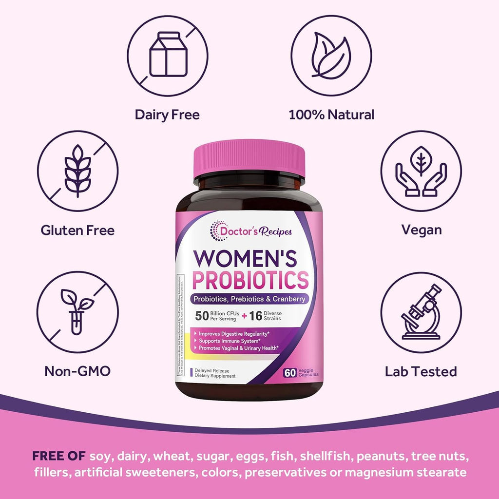 OmniRecipes Probiotic Supplements Organic 60 capsules 50 ml