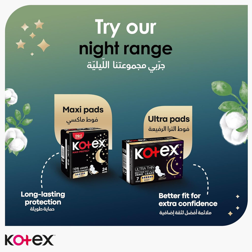 Kotex Sanitary Pads 100% Cotton With Wings