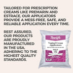 Disposable Plastic Vaginal Applicator Pack: Hygienic Threaded Injector Applicators to Fit Preseed Lubricant, Estrace, Personal Lube and OTC Gel or Cream Products - with Dosage Measurements - 15 Pack
